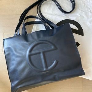 Telfar Navy Medium Shopping Bag